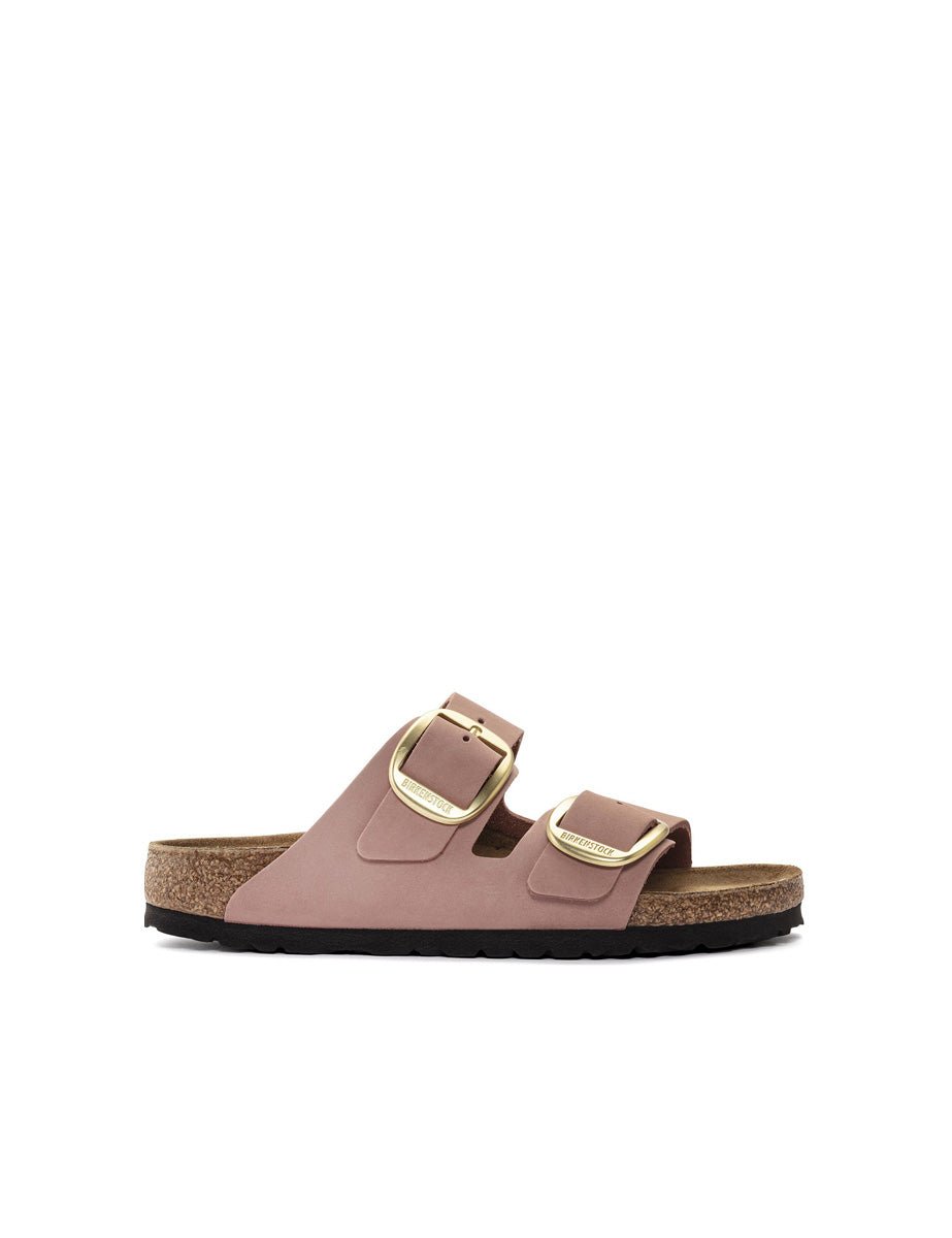 ciabatta arizona big buckle nubuck soft pink - birkenstock - ciabatta