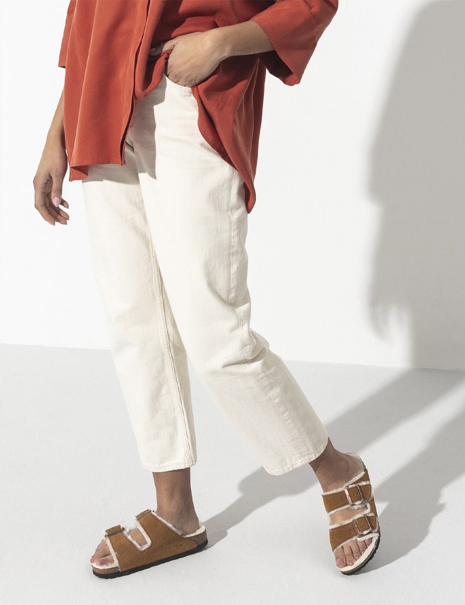 ciabatta arizona camoscio marrone - birkenstock - ciabatta