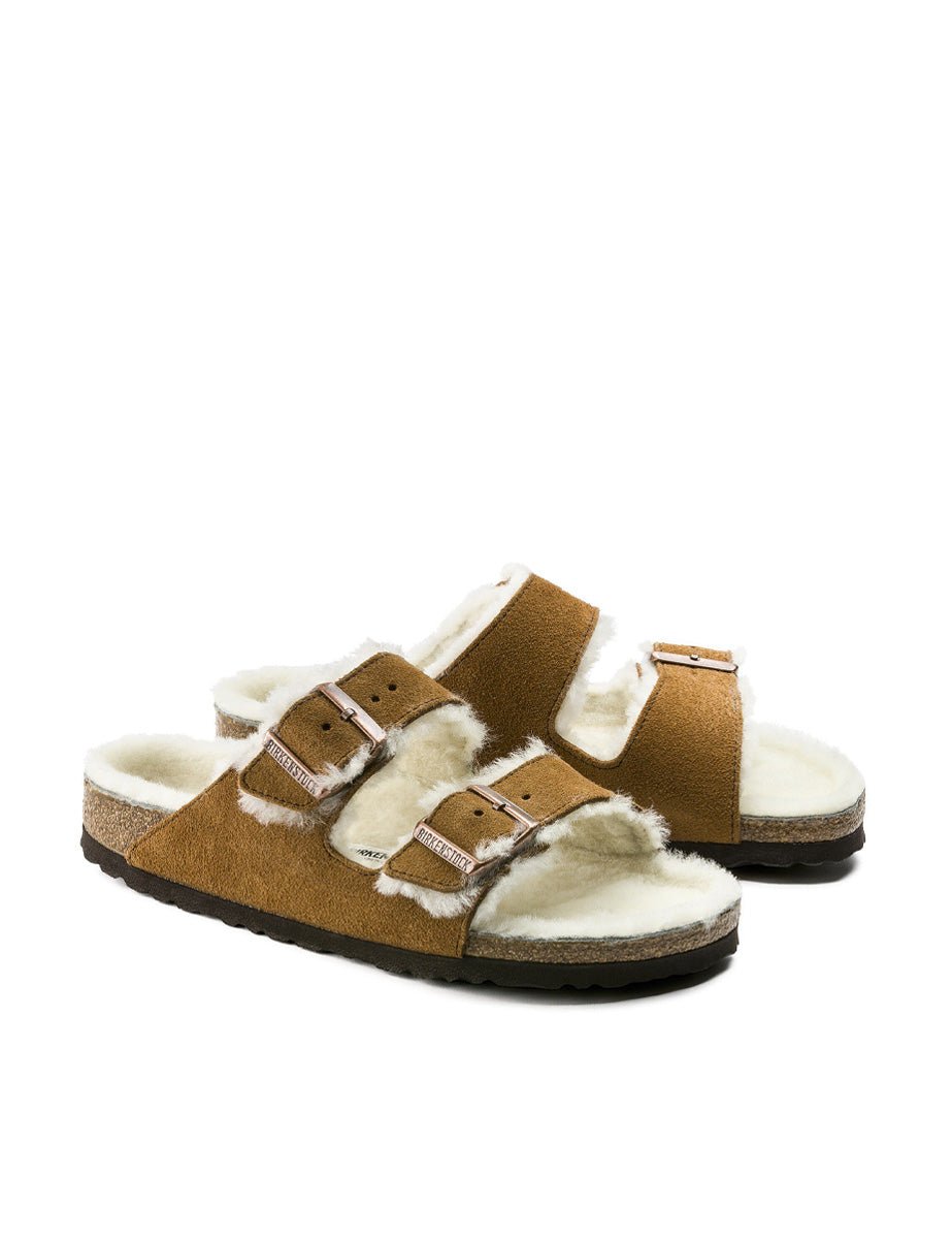 ciabatta arizona camoscio marrone - birkenstock - ciabatta