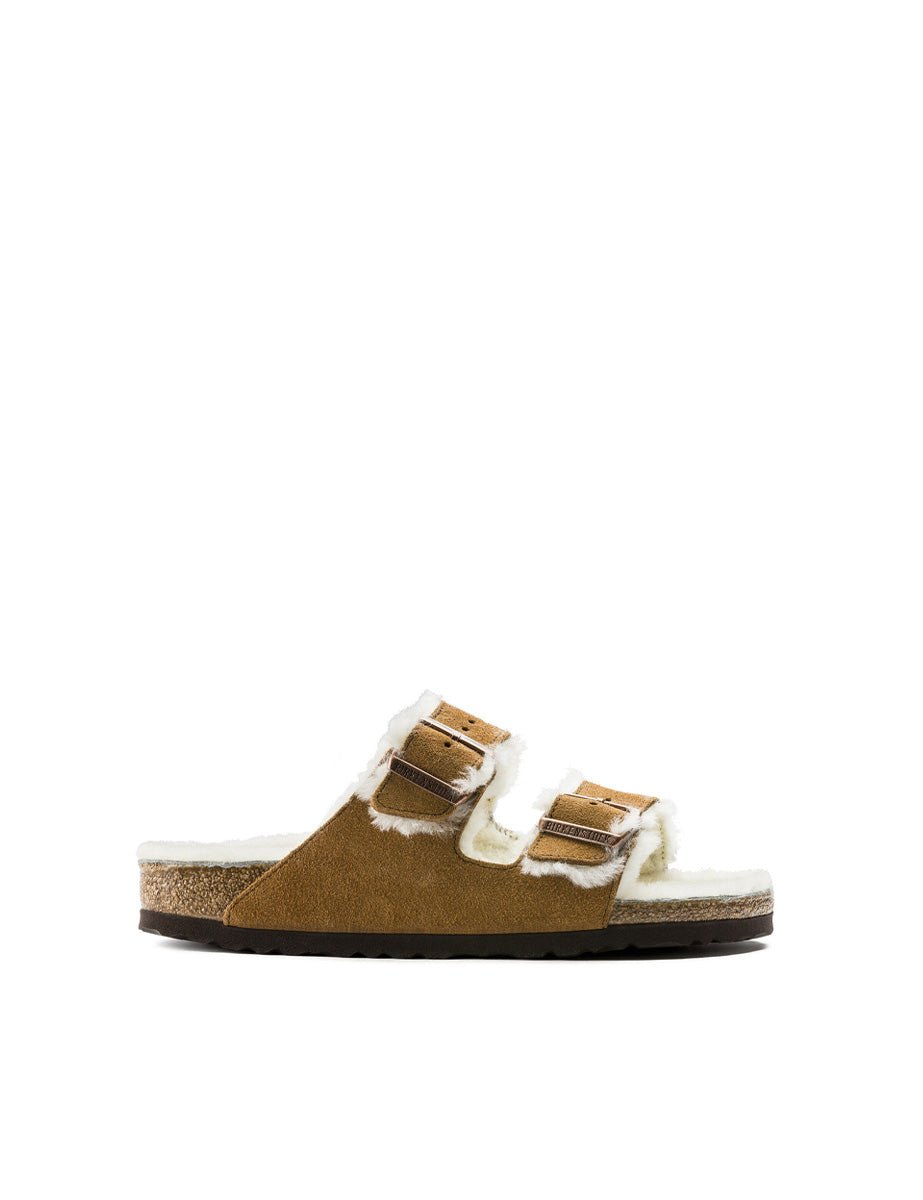 ciabatta arizona camoscio marrone - birkenstock - ciabatta