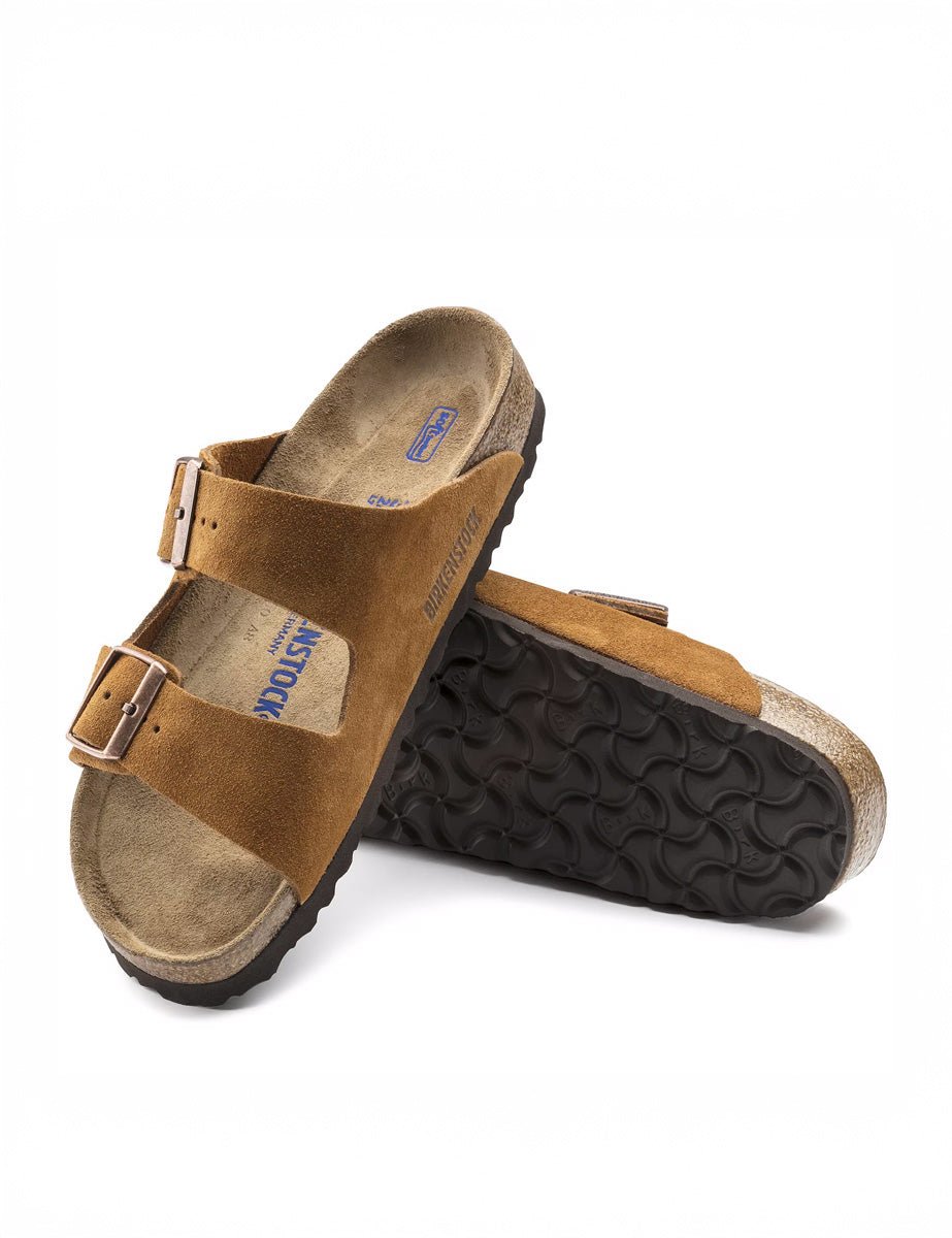 ciabatta arizona suede leather mink - birkenstock - ciabatta