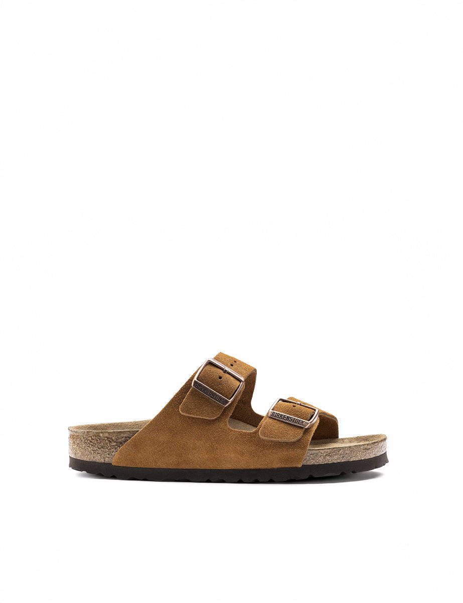 ciabatta arizona suede leather mink - birkenstock - ciabatta