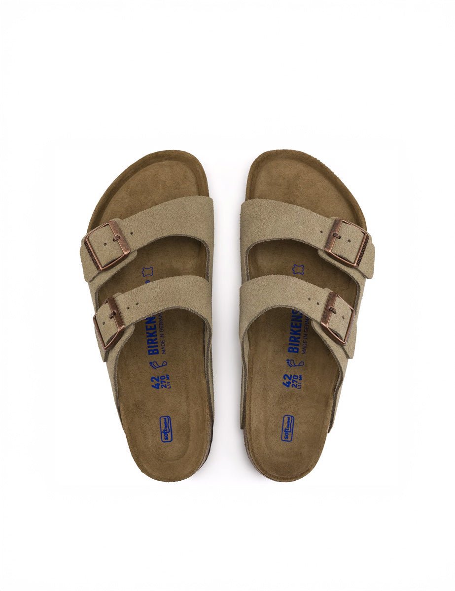 ciabatta arizona suede taupe - birkenstock - ciabatta