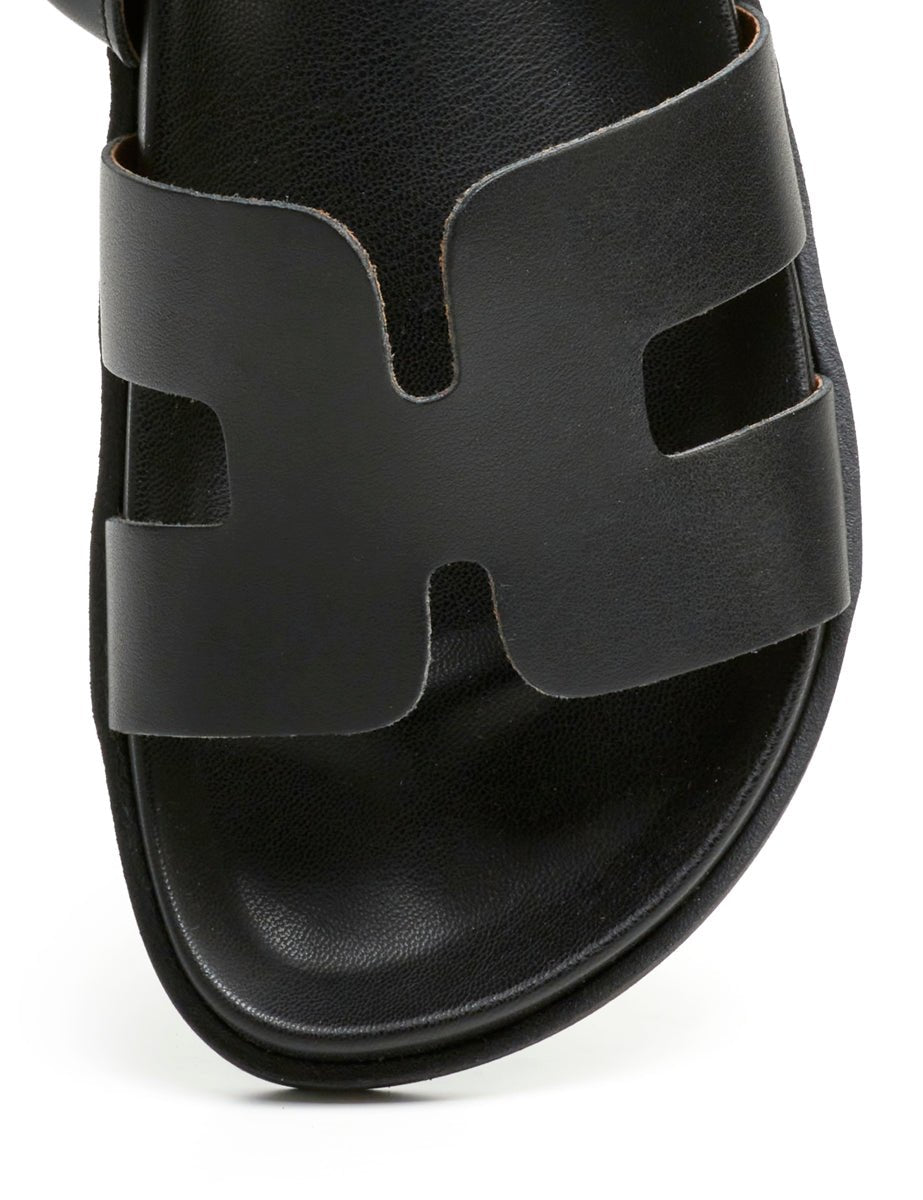 ciabatta doppia fascia nero - blufrida - ciabatta