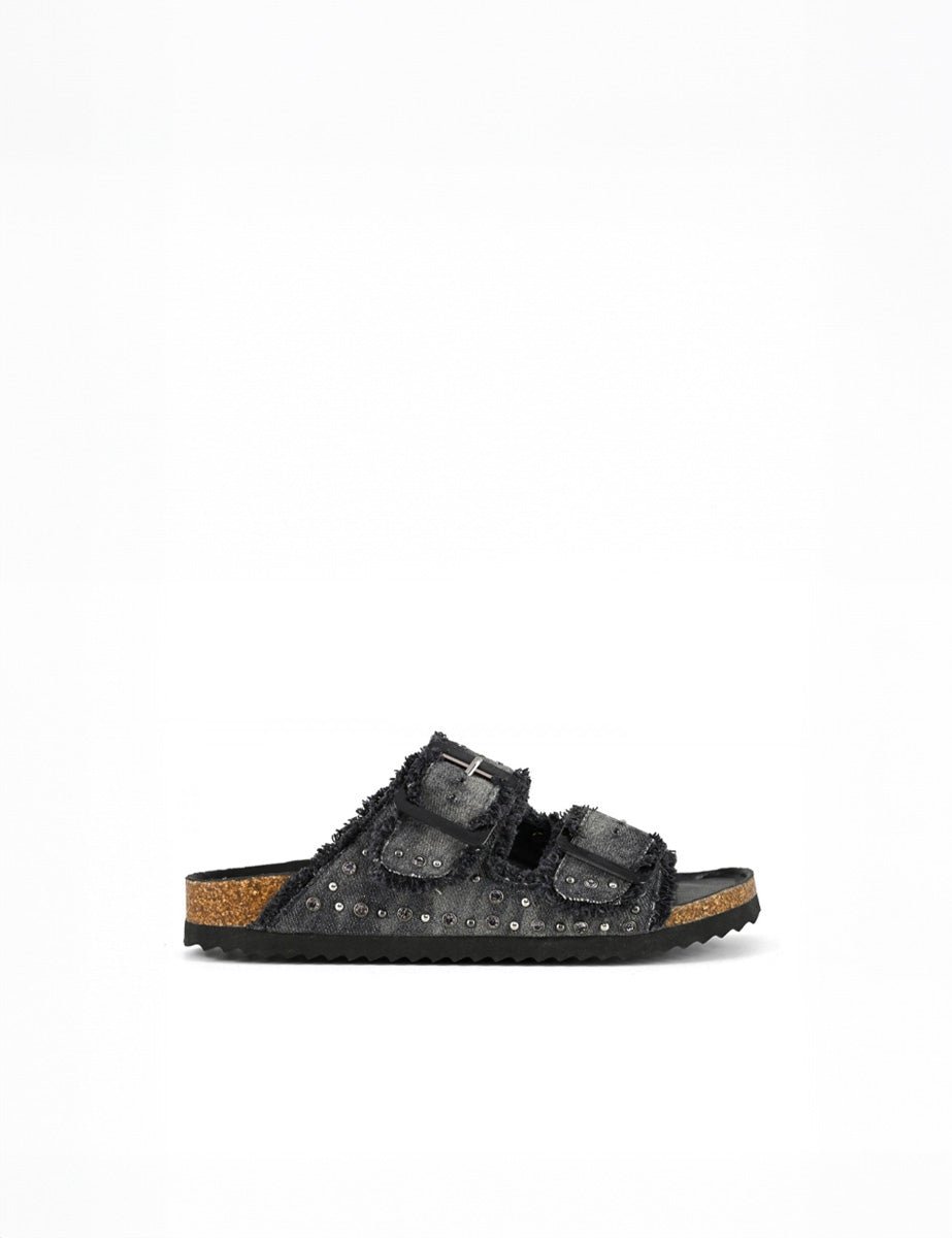 ciabatta due fasce denim black - colors of california - ciabatta