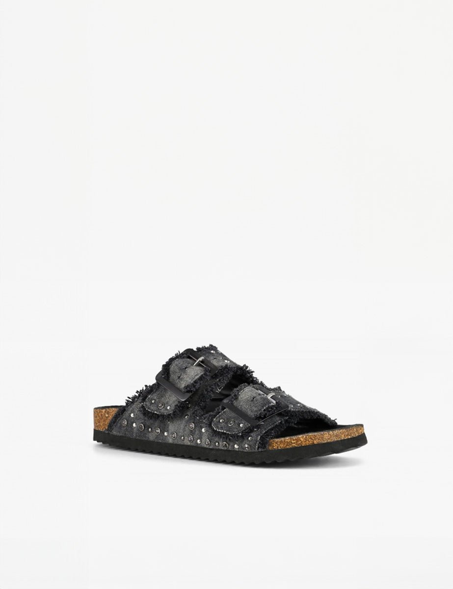 ciabatta due fasce denim black - colors of california - ciabatta