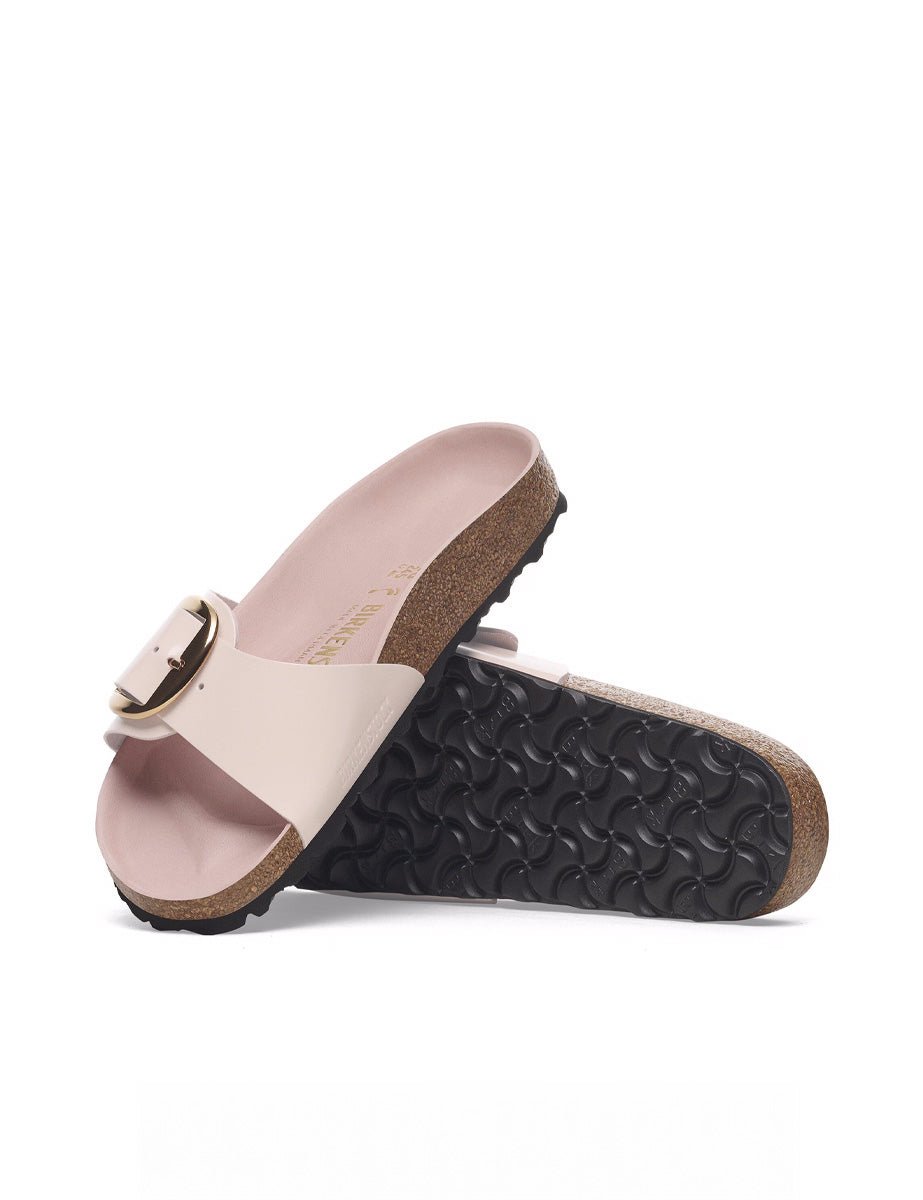 ciabatta madrid big buckle shine light rose - birkenstock - ciabatta