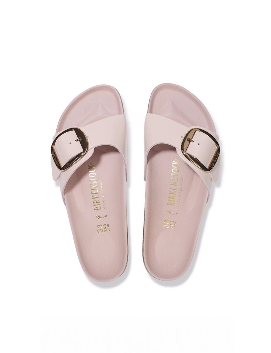 ciabatta madrid big buckle shine light rose - birkenstock - ciabatta