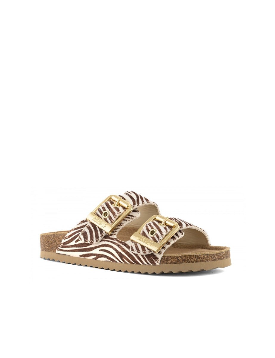 ciabatta pony two buckle zebra - colors of california - ciabatta