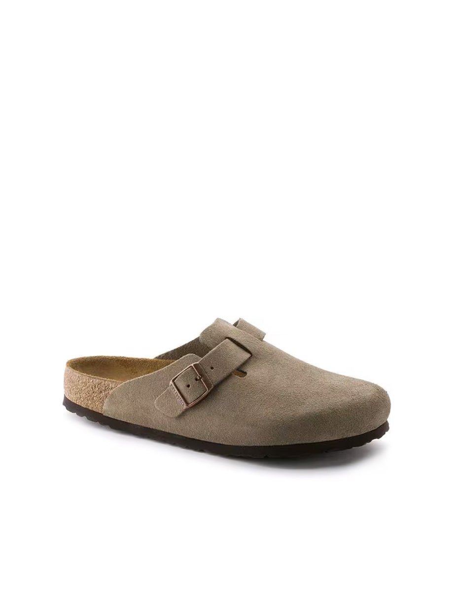 ciabatta uni boston suede taupe - birkenstock - ciabatta