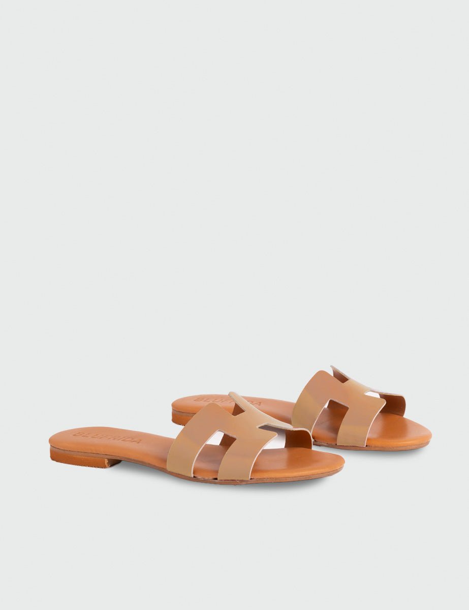 ciabattina vernice nude - blufrida - ciabatta