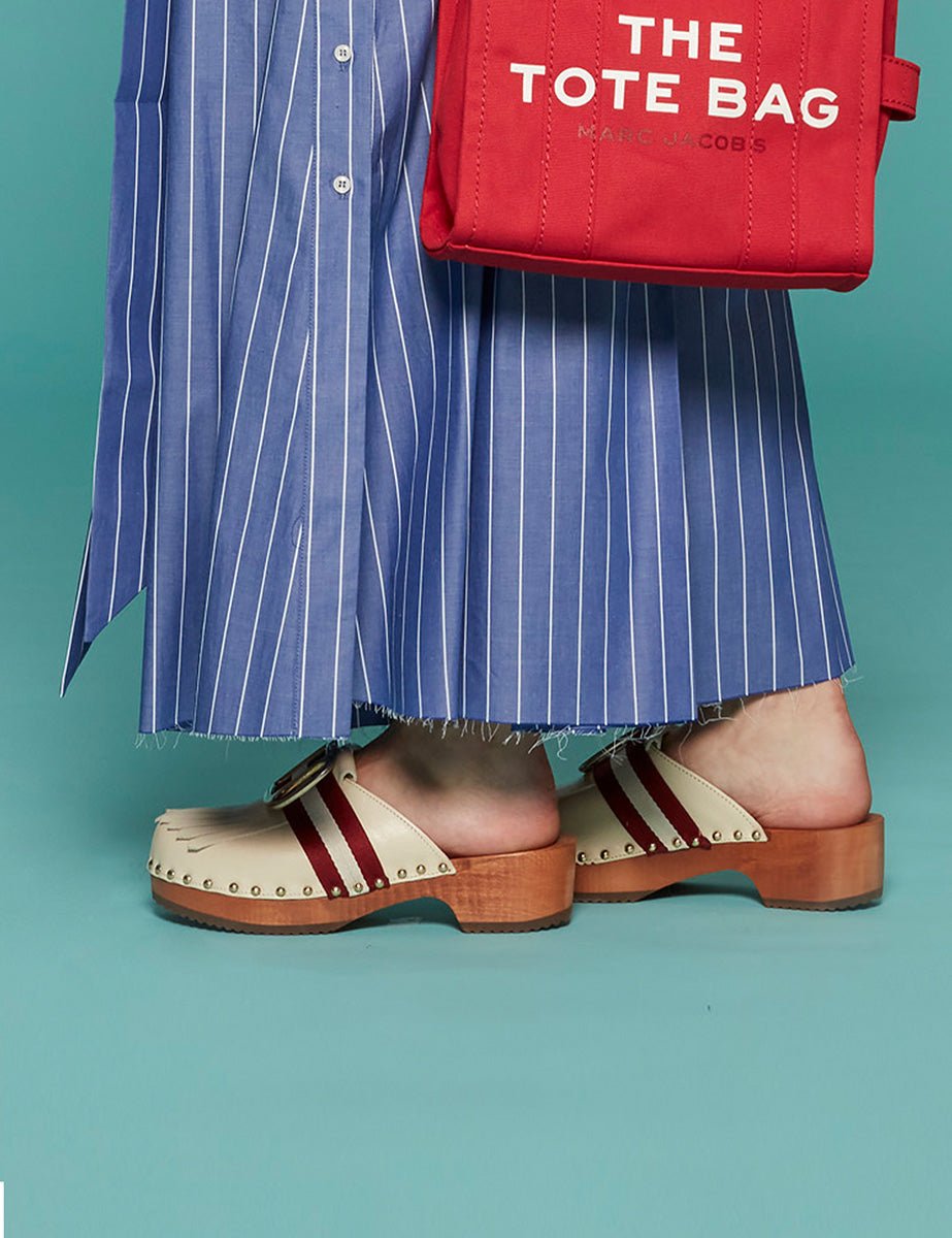 clogs leather white - jejia - zoccolo