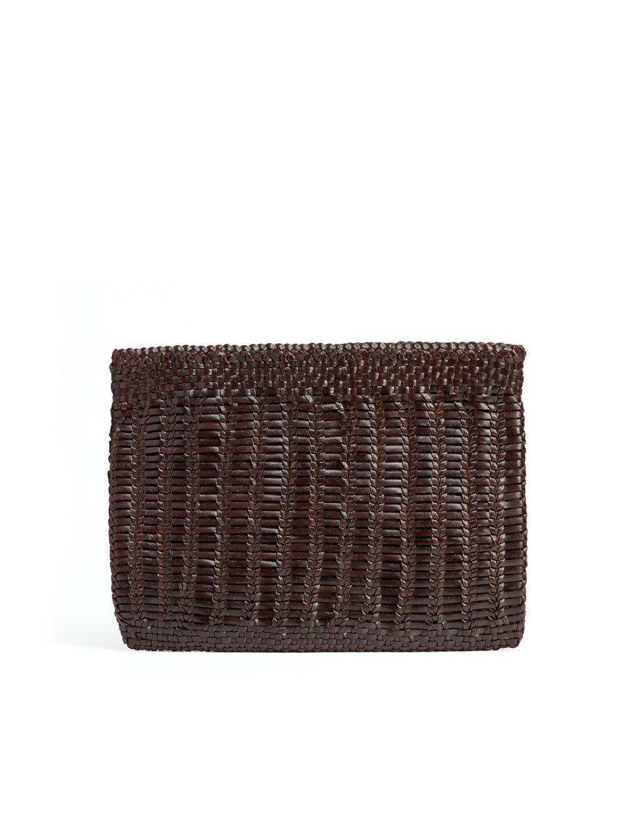 clutch saba intreccio cioccolato - vipera - clutch
