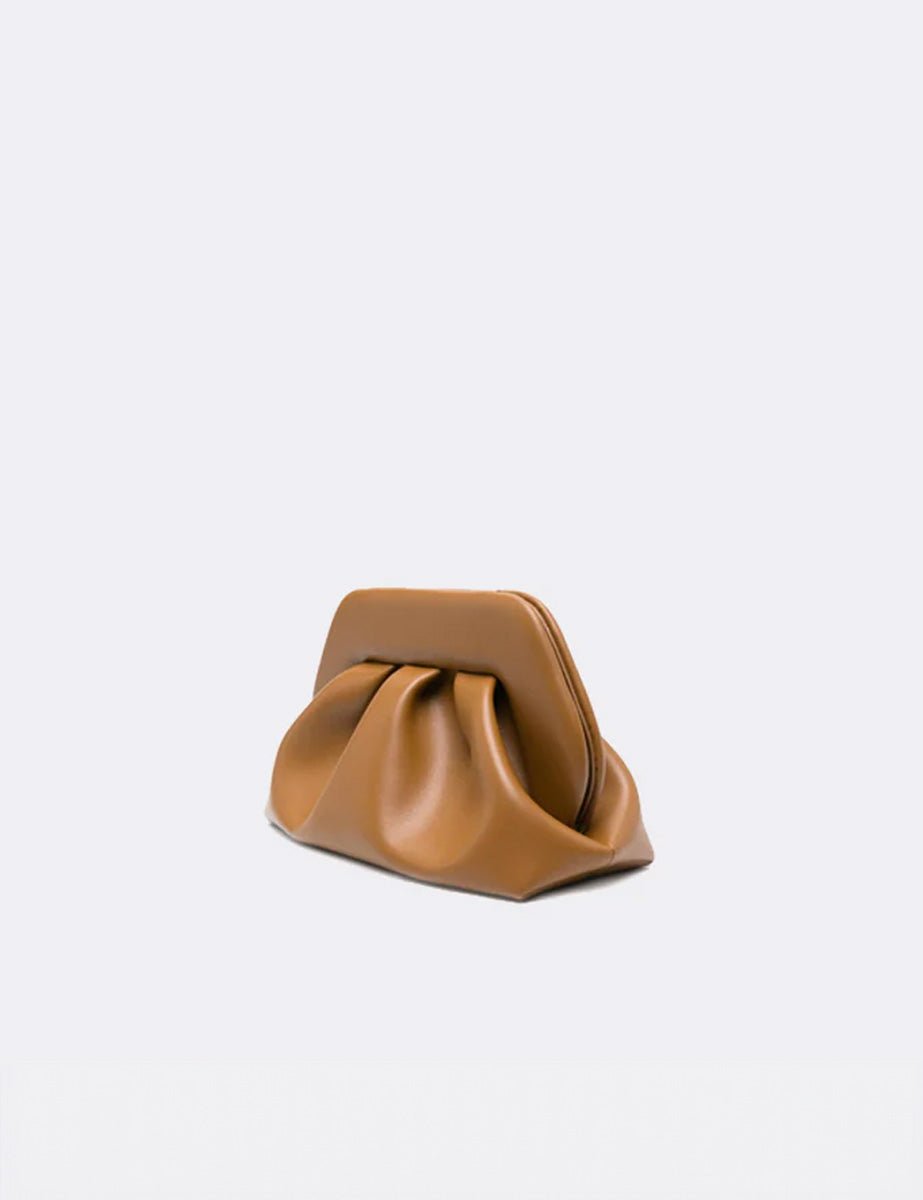 clutch tia vegan caramel - the moire - clutch