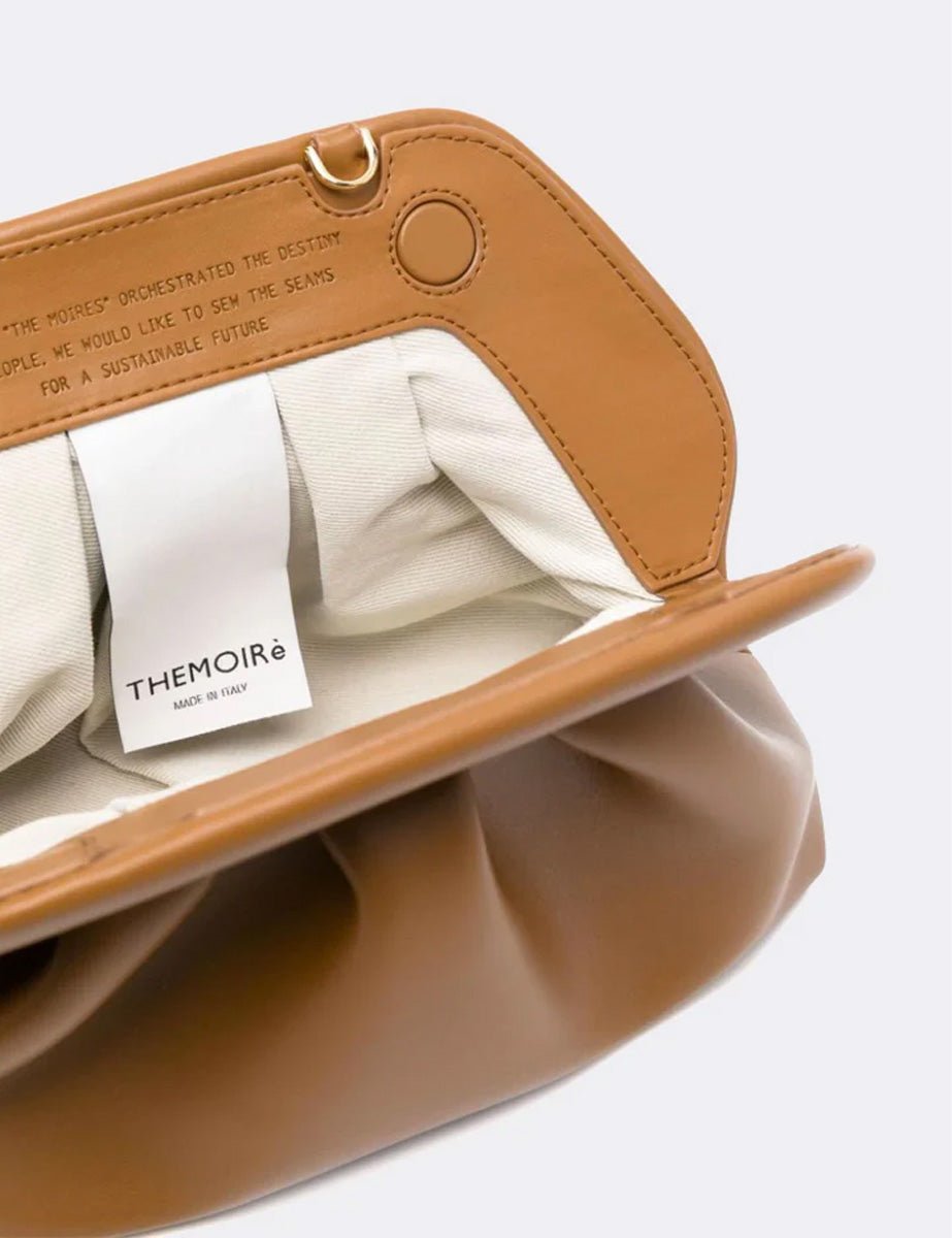 clutch tia vegan caramel - the moire - clutch