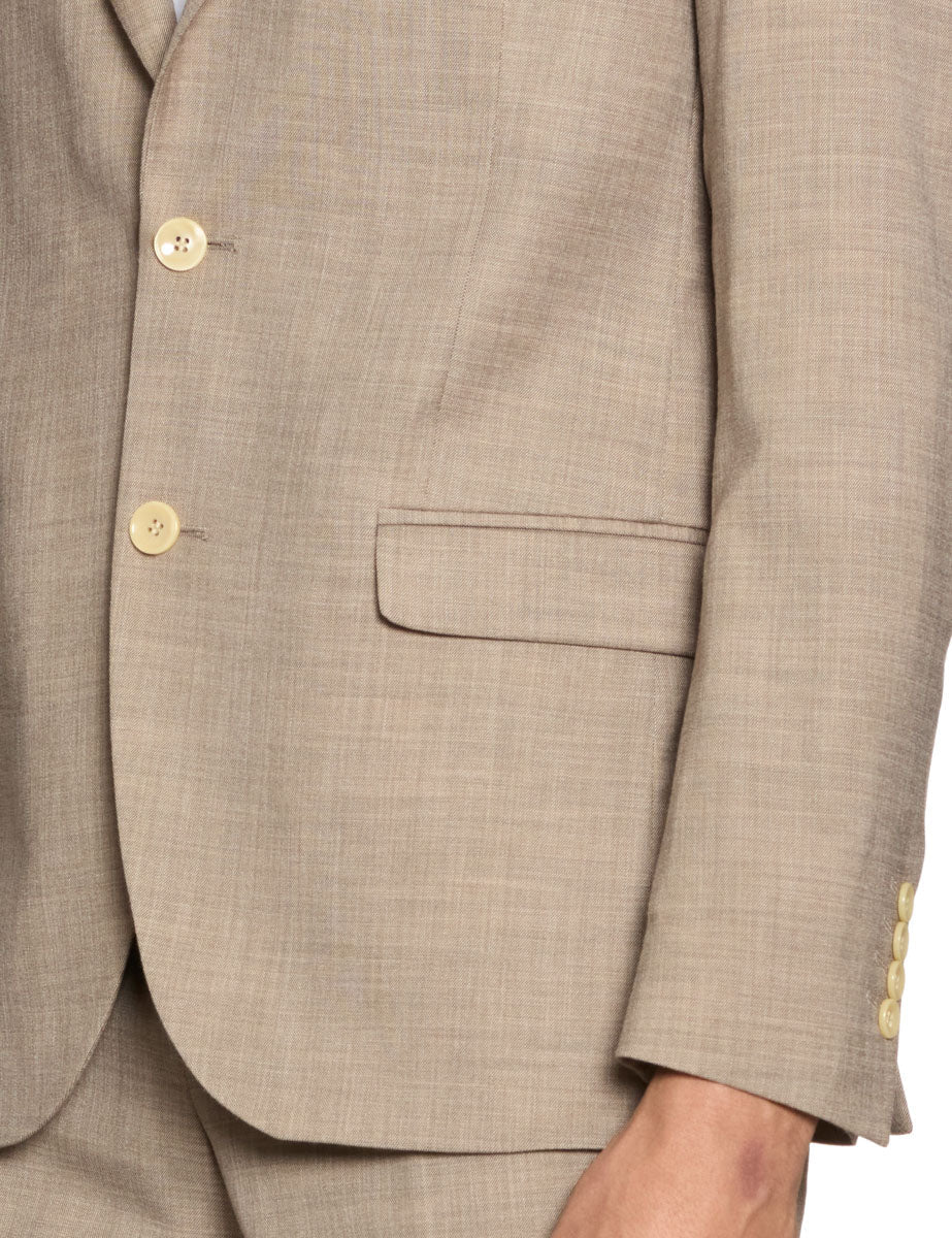 completo fiammato tortora melange - blufrida - completo monopetto