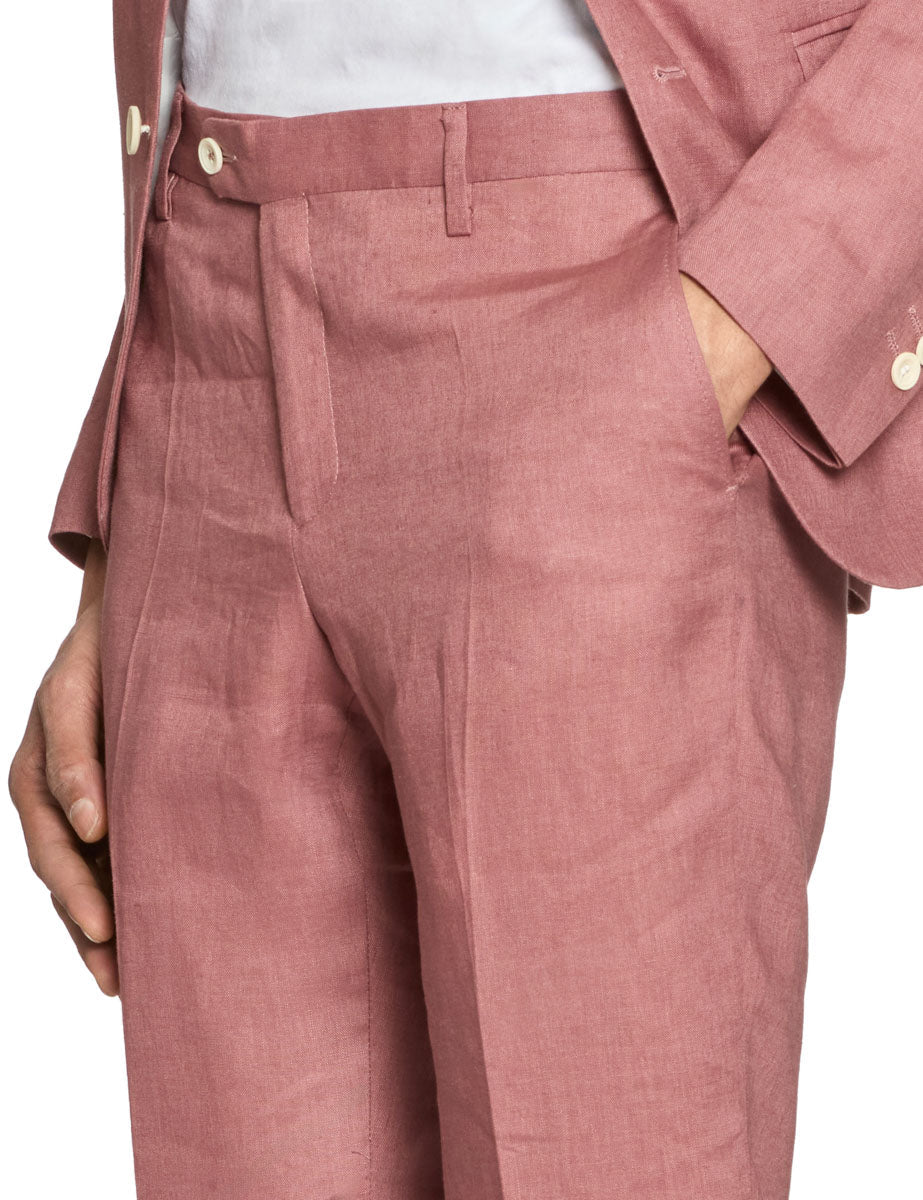 completo lino tintocapo malva - blufrida - completo monopetto