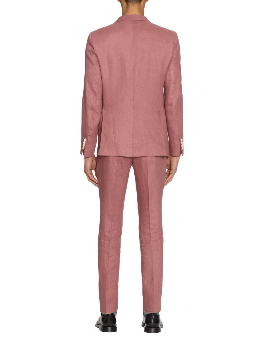 completo lino tintocapo malva - blufrida - completo monopetto