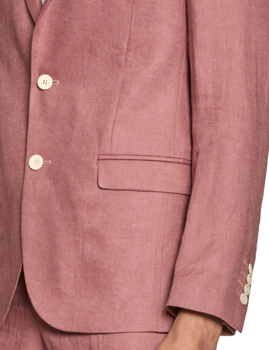 completo lino tintocapo malva - blufrida - completo monopetto