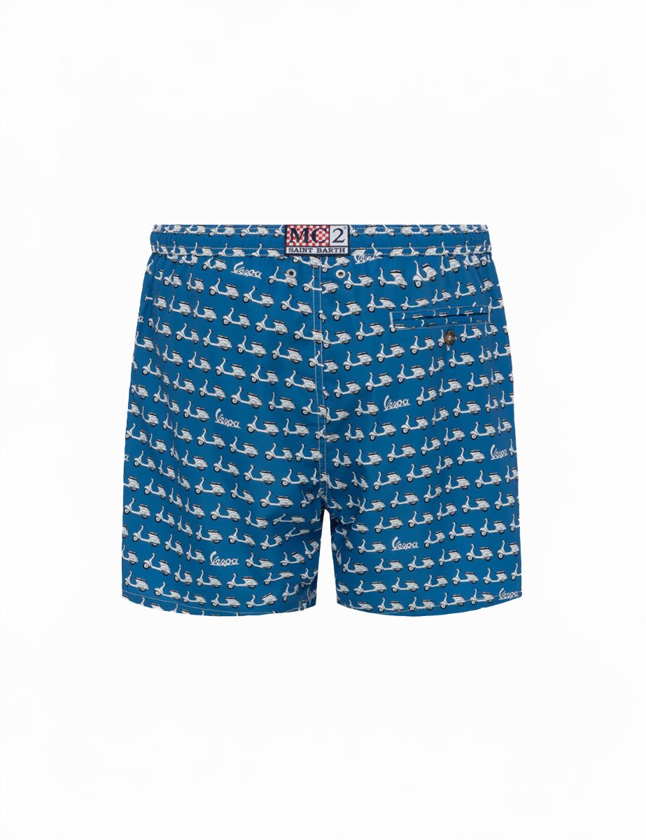 costume mare ultralight micro fantasia vespa blu - st. barth - costume da mare