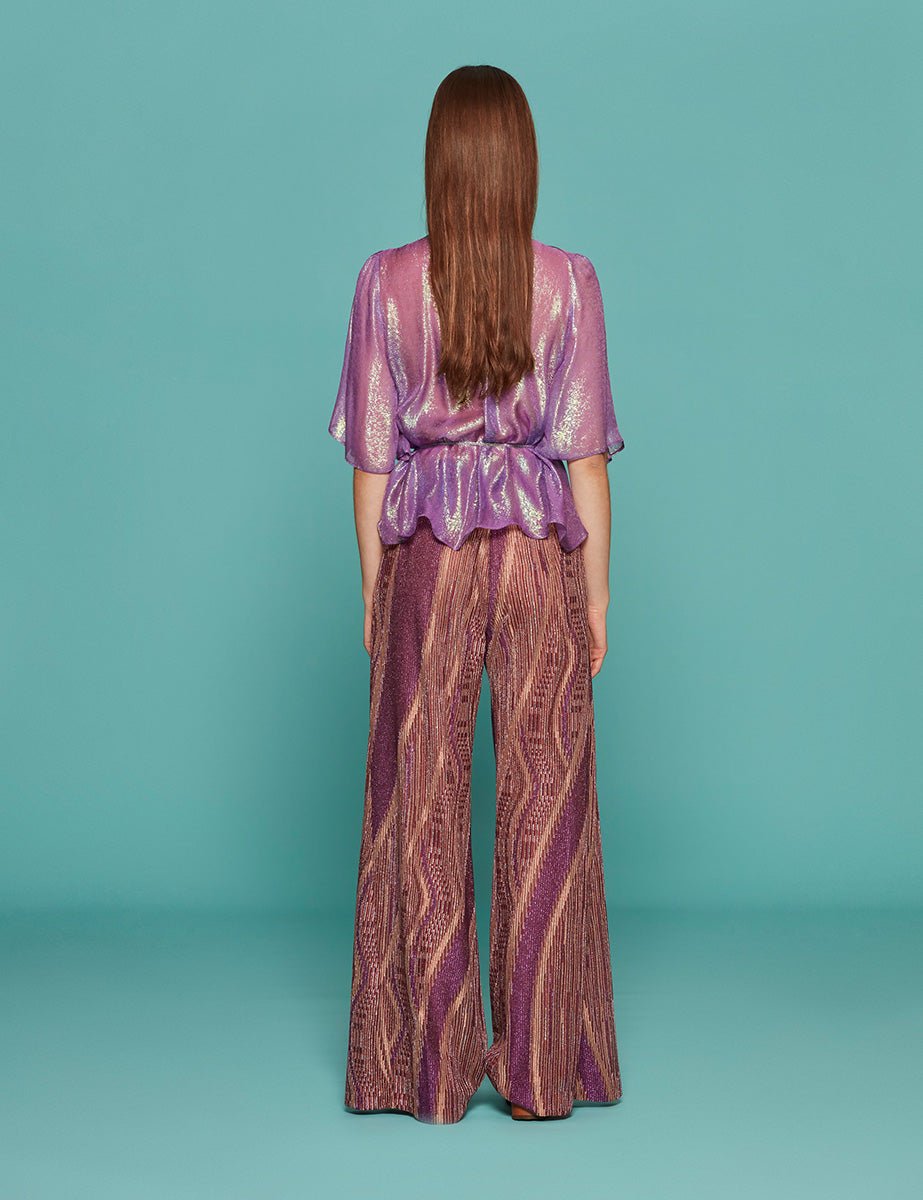 cross top iris chiffon silk cocktail - forte forte - top