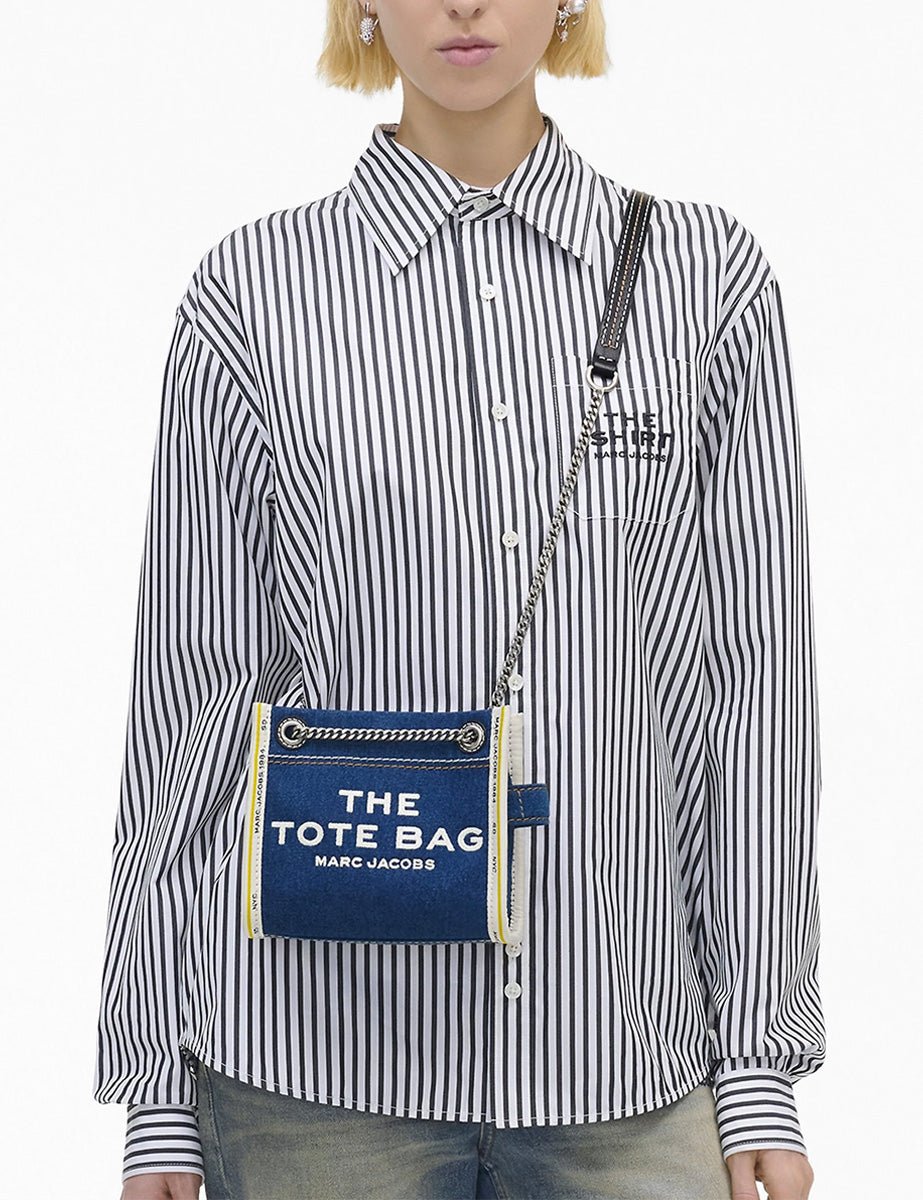 crossbody tote bag dark wash - marc jacobs - shopper