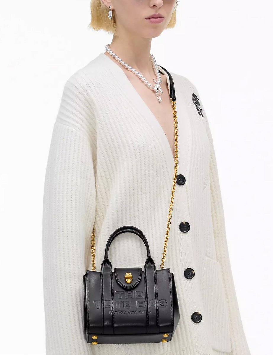 crossbody tote bag lea catena nero - marc jacobs - shopper