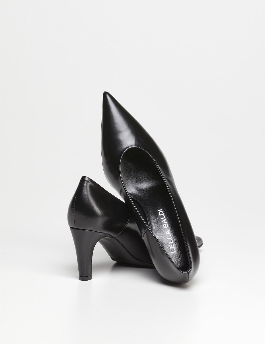 decollete abrasivato nero - lella baldi - decollete tacco