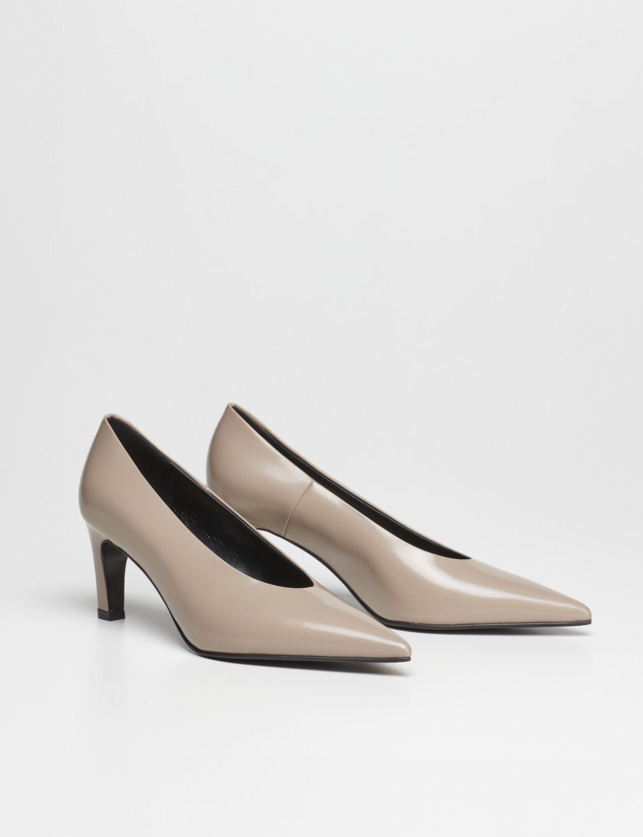 decollete abrasivato taupe - lella baldi - decollete tacco