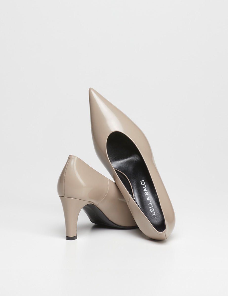 decollete abrasivato taupe - lella baldi - decollete tacco