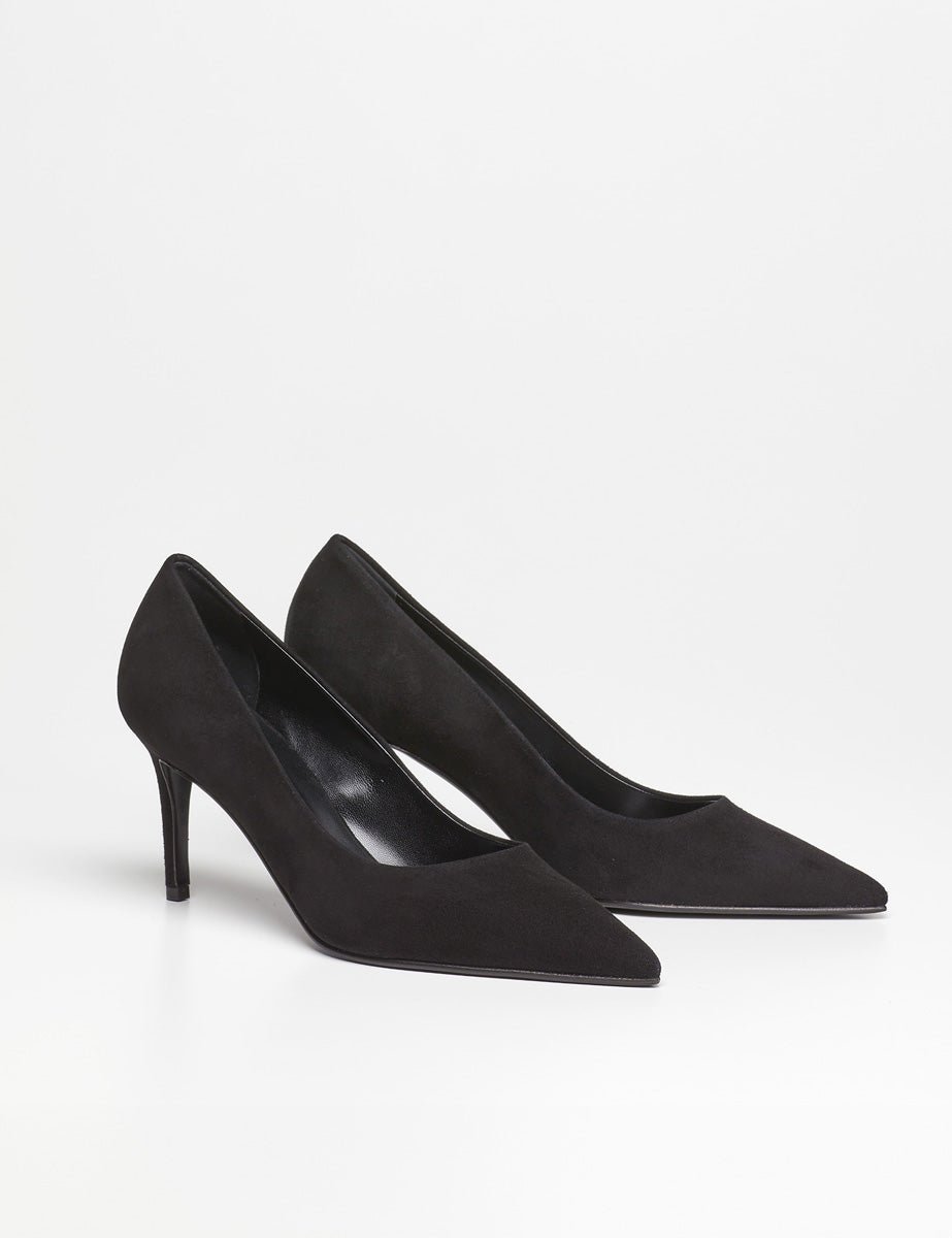 decollete camoscio nero - lella baldi - decollete tacco