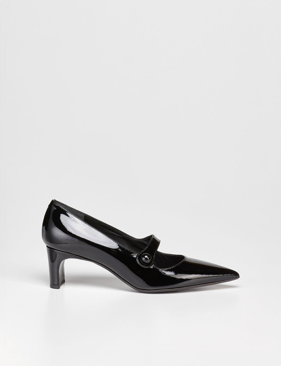 decollete vernice nero - sergio levantesi - decollete tacco