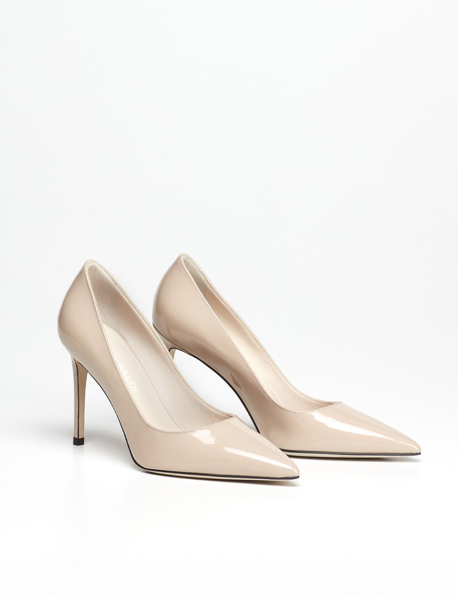 decollete vernice nude - lella baldi - decollete tacco