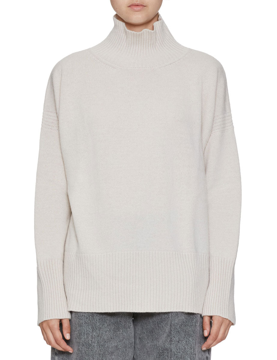 dolcevita lana cashmere over meringa - roberto collina - pullover