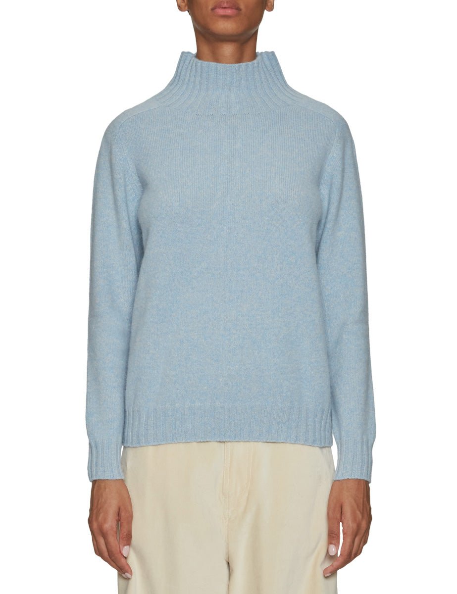 dolcevita regular fit azzurro - slowear - pullover
