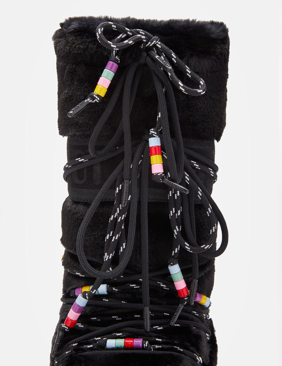 doposci faux fur beads nero - moon boot - doposci