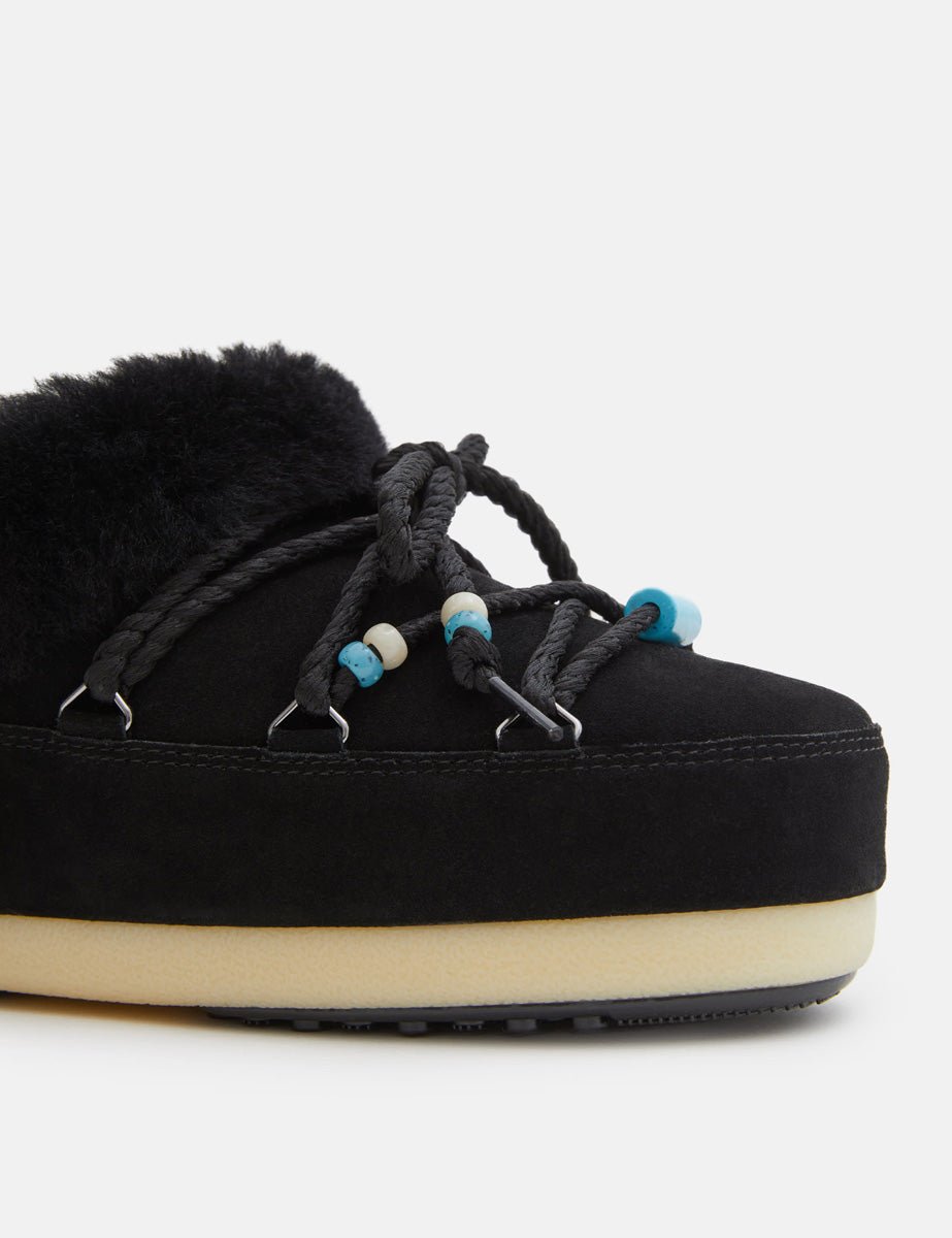 doposci low suede beads black - moon boot - doposci