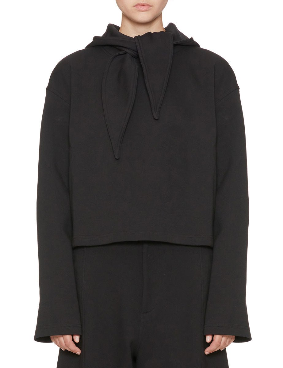 felpa cappuccio sciarpa black - plan c - felpa