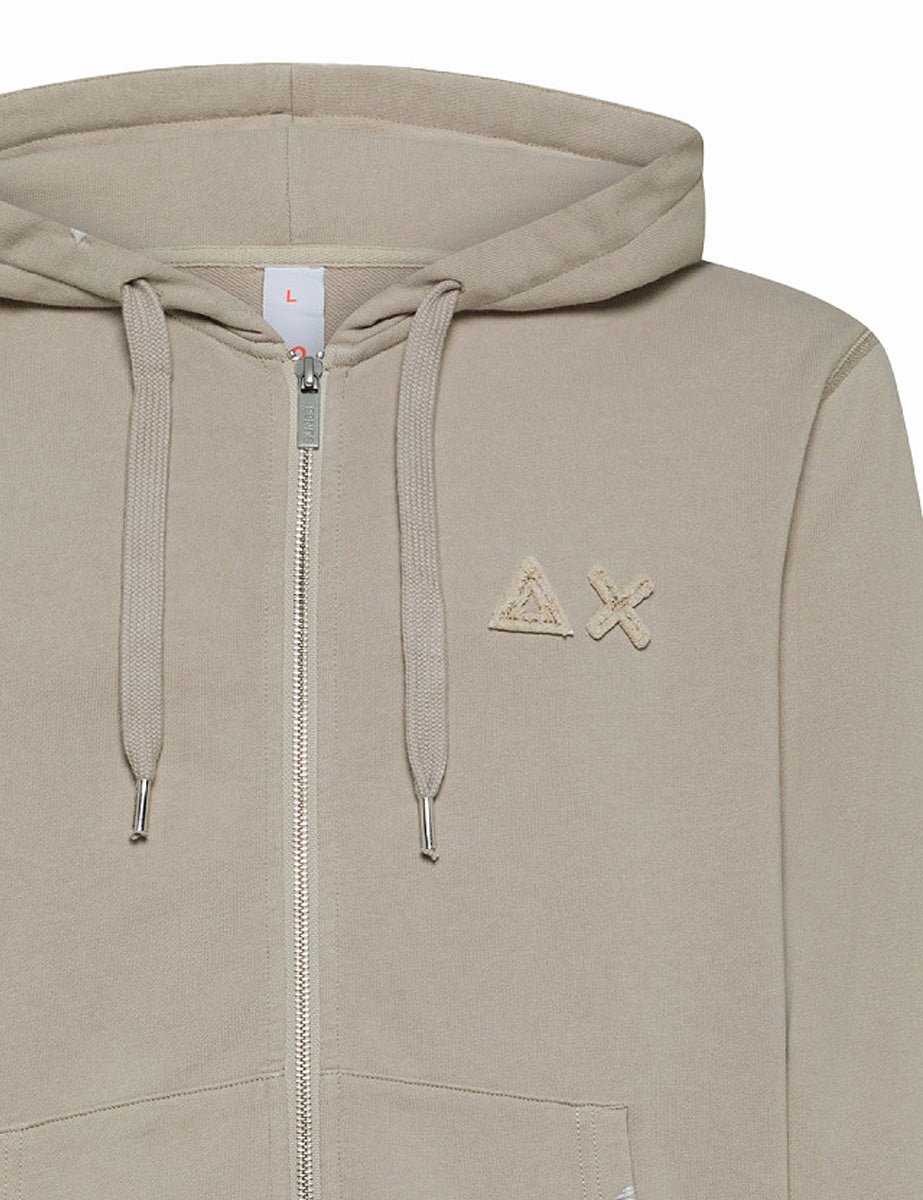 felpa cappuccio vintage broken stone - sun68 - felpa