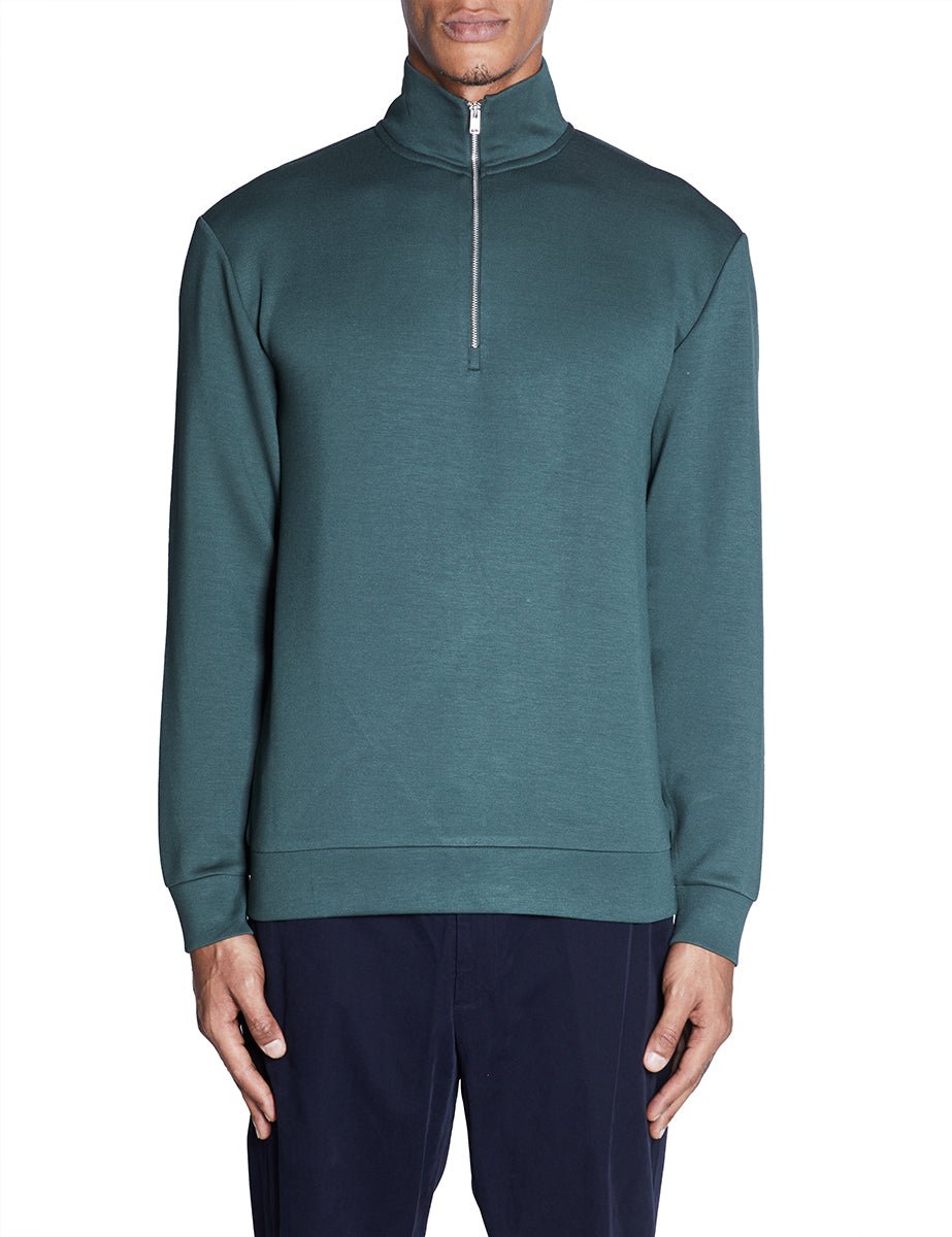 felpa emanuel half zip deep forest - selected - felpa