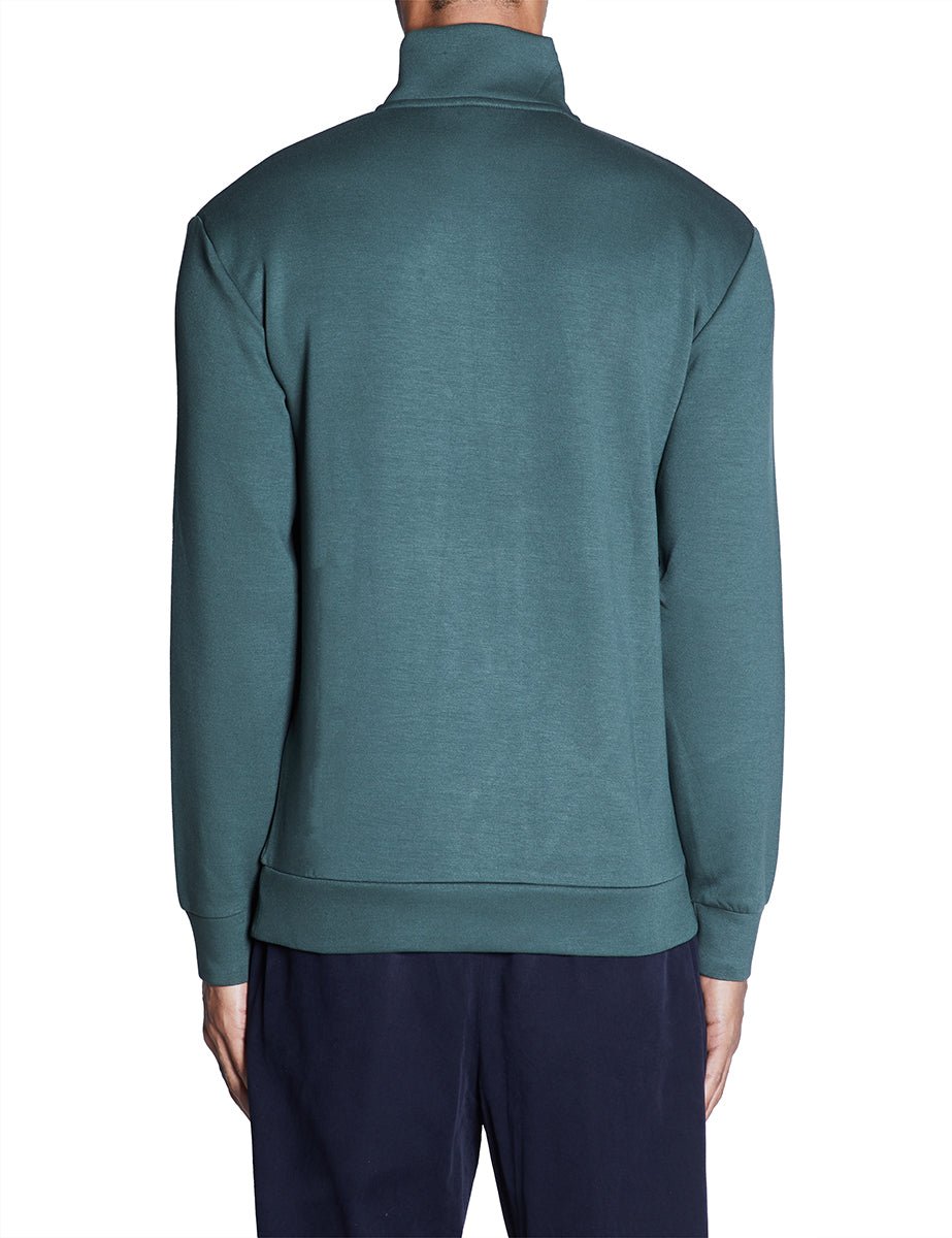felpa emanuel half zip deep forest - selected - felpa