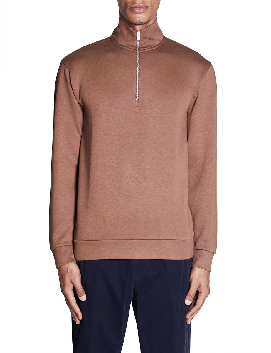 felpa emanuel half zip soft silt - selected - felpa