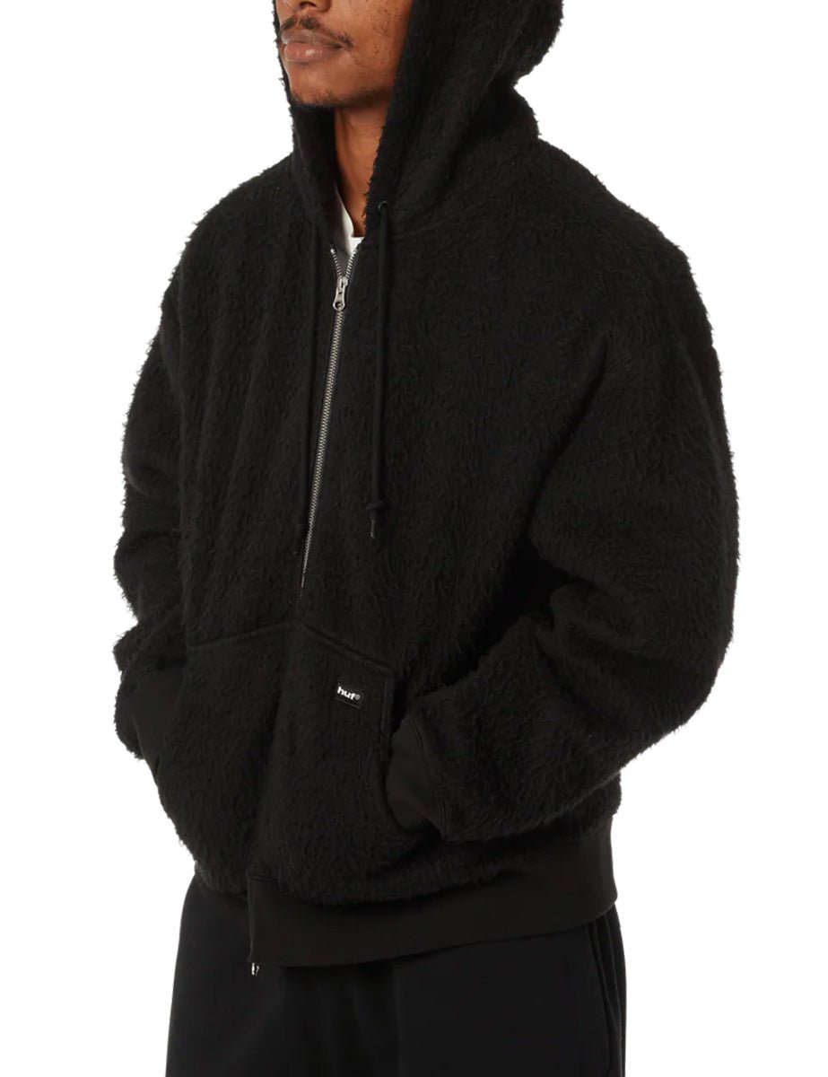 felpa full zip black - huf - felpa