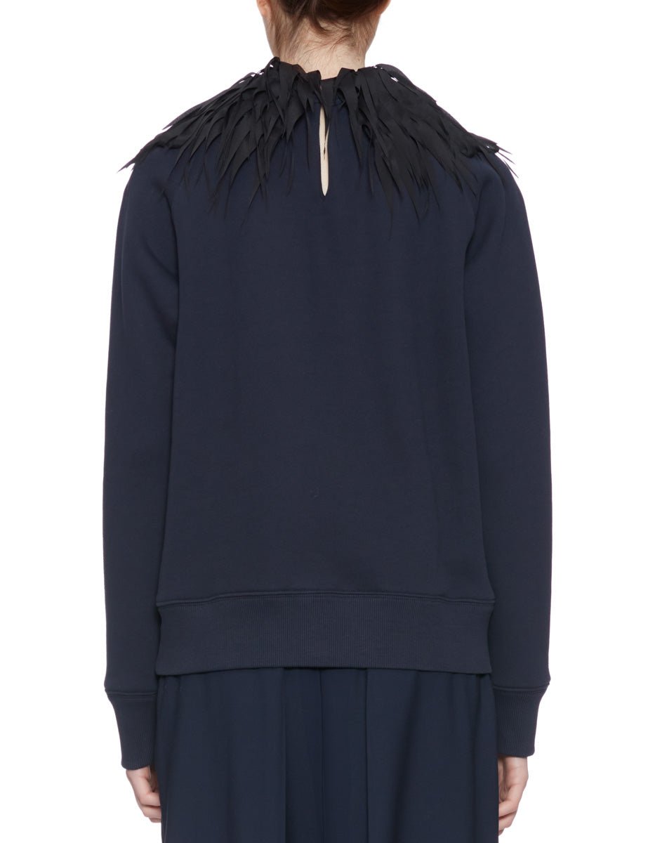 felpa motivo girocollo blu notte - n21 alessandro dell'acqua - felpa