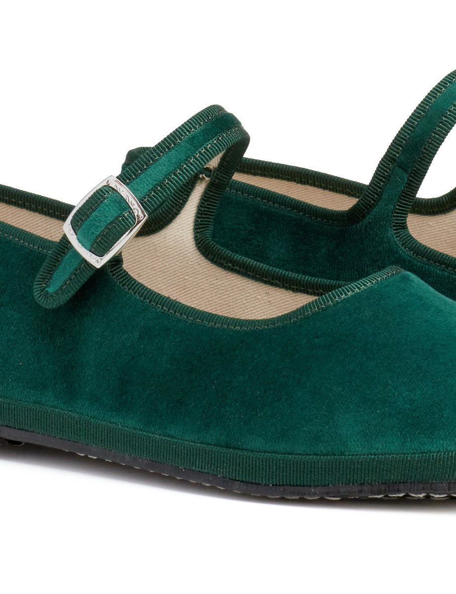 friuliana velluto cinturino bosco - blufrida - ballerina