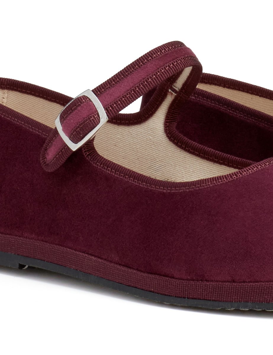 friuliana velluto cinturino uva - blufrida - ballerina