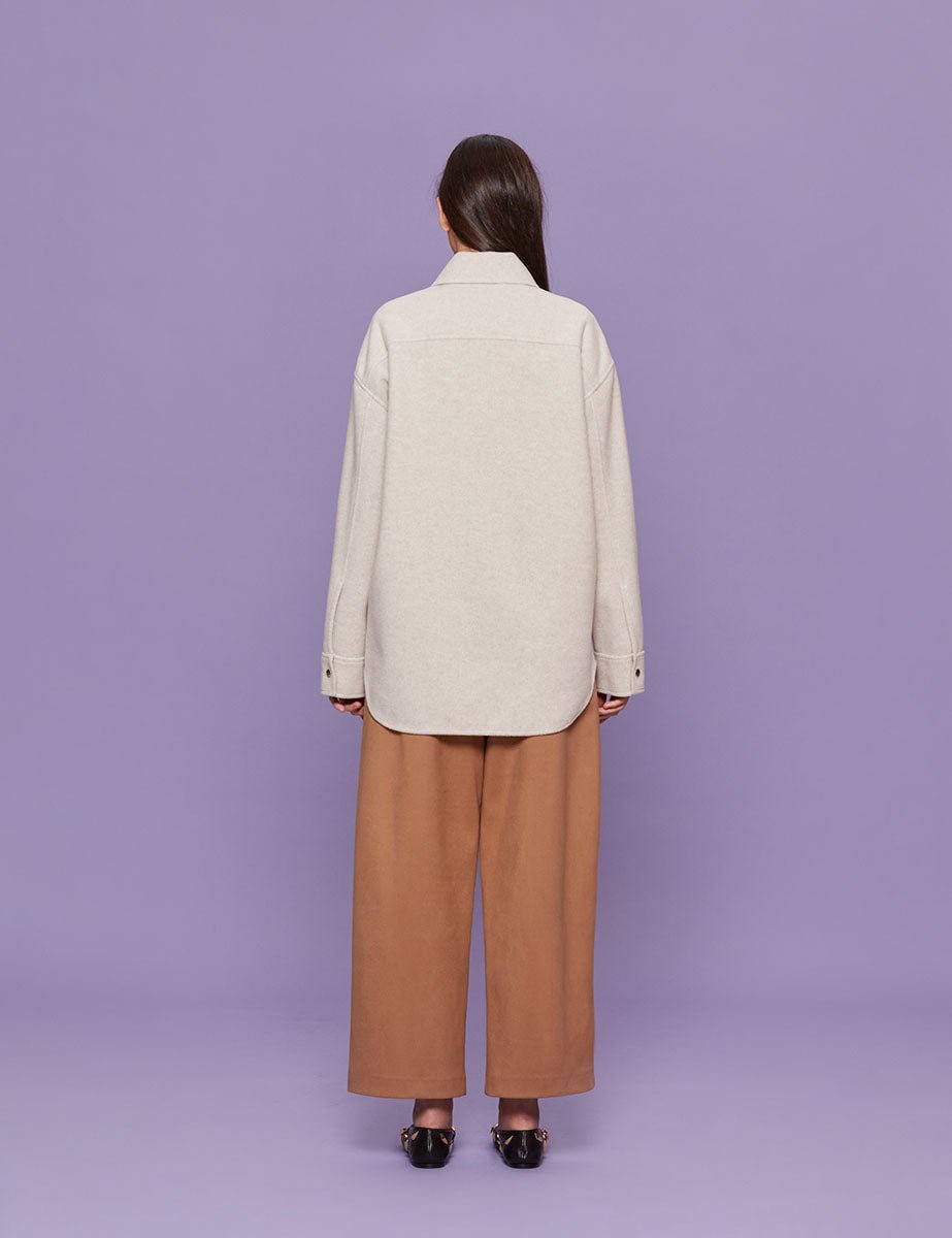 giacca camicia panno vaniglia - blufrida - giacca