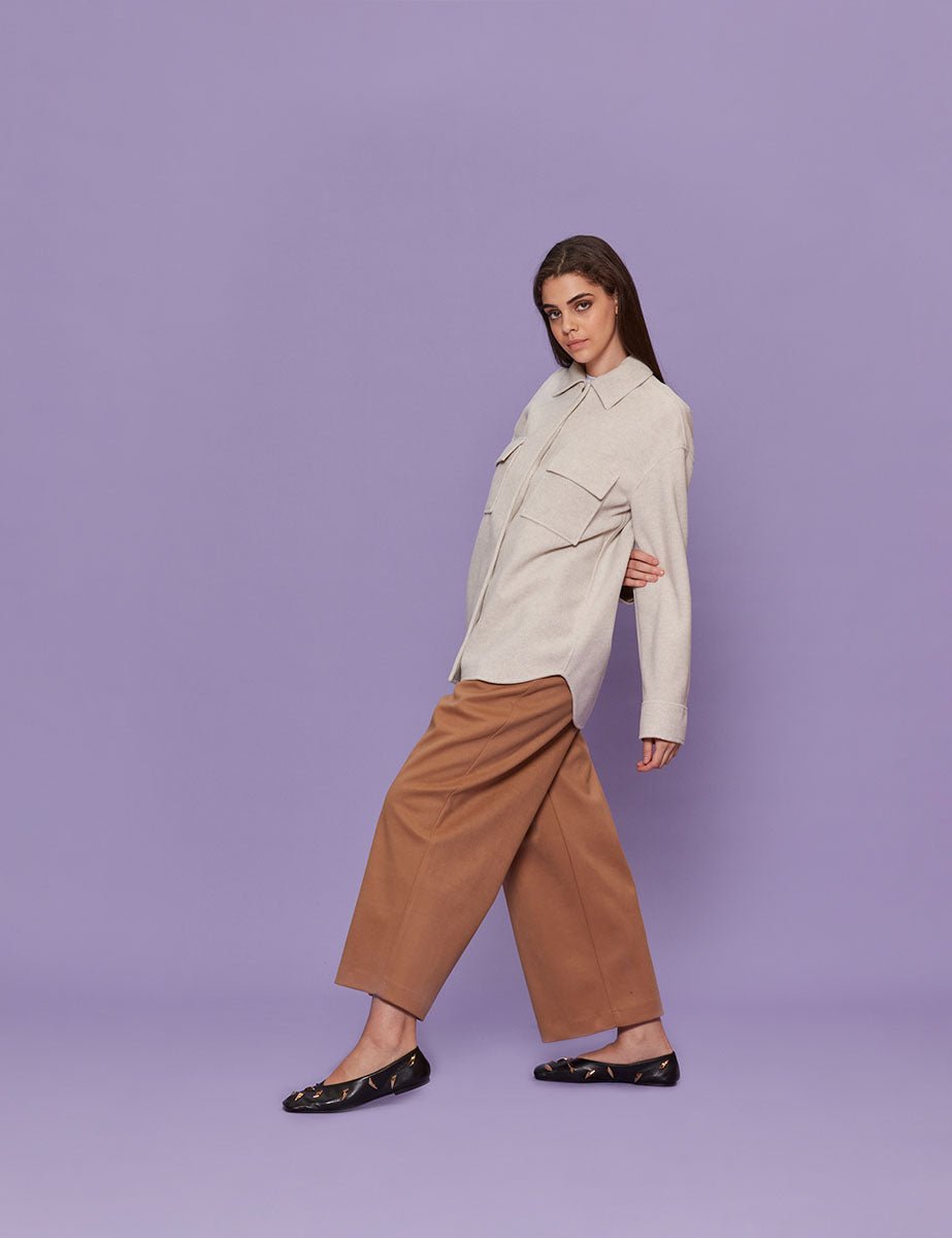 giacca camicia panno vaniglia - blufrida - giacca