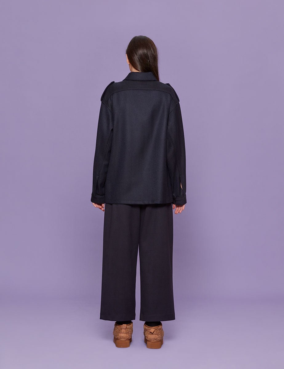 giacca camicia spigato manolana blu navy - blufrida - giacca