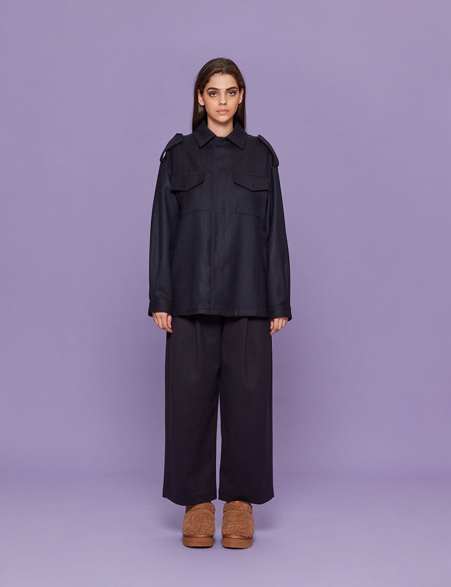 giacca camicia spigato manolana blu navy - blufrida - giacca